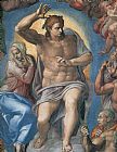 Michelangelo Buonarroti Famous Paintings - The Last Judgement Christ the Judge